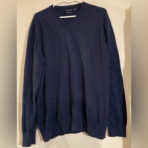 Nautica Men's Deep Blue V-Neck Sweater
